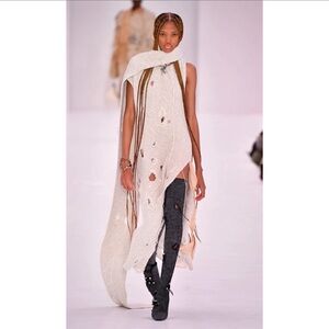 Acne Studios Distressed Ribbed Knit Dress